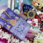 💜 ল্যাভেন্ডার কাতান শাড়ি-প্রিমিয়াম ২৭টি গিফট কম্বো